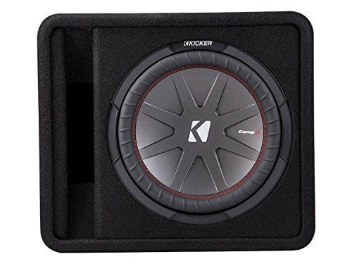 Kicker 43VCWR122 12" CompR Sub 2 Ohm Loaded Subwoofer Sub Box Enclosure (Renewed)