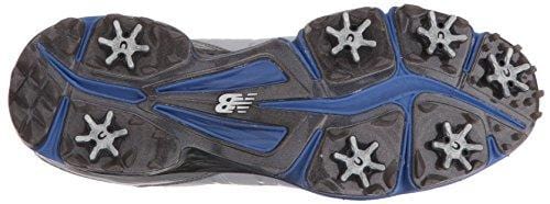 New Balance Men's NBG2004 Waterproof Spiked Comfort Golf Shoe, Grey/Blue, 12 M US