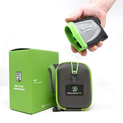 Precision Pro Golf, NX7 Golf Rangefinder, Laser Golf Rangefinder with Pulse Vibration, 400 Yard Range, 6X Magnification, 2-Year Warranty, Free Lifetime Battery Replacement Service