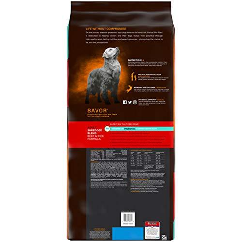 Purina Pro Plan Dry Dog Food; SAVOR Shredded Blend Beef & Rice Formula - 35 lb. Bag