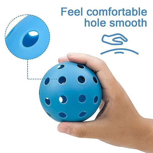 Spunspon 6 Packs Sports Outdoor Pickleballs -40 Pickleball Balls - USA Pickleball Balls (USAPA) Approved - Official US Open Ball (Deep Blue)