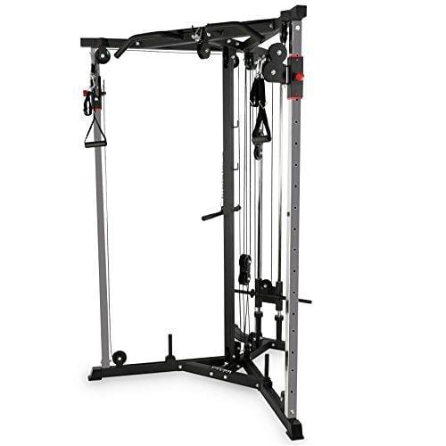 Valor Fitness BD-61 Cable Crossover Station with LAT Pull, Row Bar, and  Multi-Grip Pull-Up Station