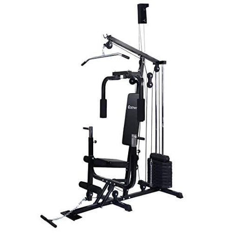 COSTWAY Home Gym Multifunction Fitness Station Workout Equipment Fitness Strength Machine Weight Training Exercise