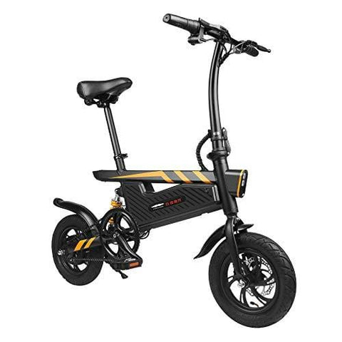 Vailsa 250W Portable Electric Bike/Bicycle with Foldable Pedal and Fat Tire Power Assist Aluminum Frame, Max Speed Up to 25km/h with 50 km Range