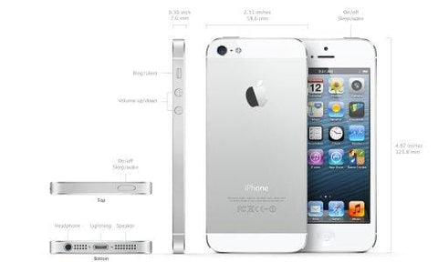 Apple iPhone 5, GSM Unlocked, 16GB - White (Renewed)