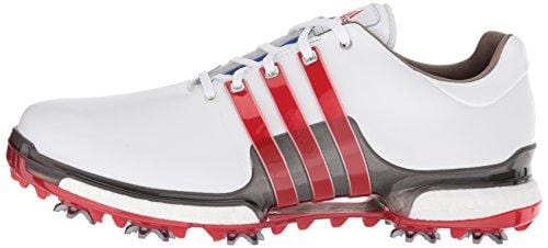 adidas Men's TOUR 360 2.0 Golf Shoe, White/Scarlet/Dark Silver Metallic, 11 M US [product _type] adidas - Ultra Pickleball - The Pickleball Paddle MegaStore