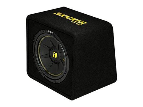 Kicker 12-Inch 600 Watt 2 Ohm Vented Loaded Subwoofer Enclosure, 44VCWC122