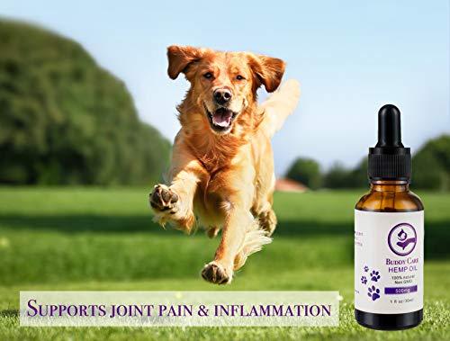 Buddy Care Hemp Oil for Dogs and Cats - Pet Anxiety Relief - Calming Effect for Dogs and Cats - All Natural Hemp Extract for Joint Pain