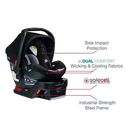 Britax B-Safe 35 Infant Car Seat - 1 Layer Impact Protection - Moisture Wicking and Ventilating Fabric, Dual Comfort Grey [Amazon Exclusive]