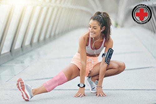 Doctor Developed Ladies Pink Knee Brace/Knee Compression Sleeve/Knee Support for Women & Doctor Written Handbook -Guaranteed Relief for Arthritis, Tendonitis, Injury Support, Running (XXX-Large)
