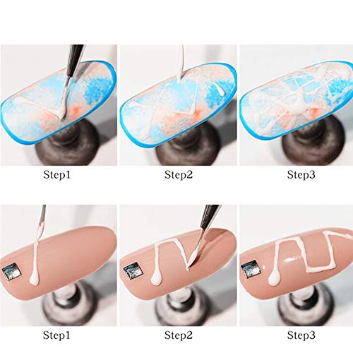 Acamifashion DIY Pulling Line Silk Spider Painting Drawing Gel UV Nail Art Varnish Lacquer White