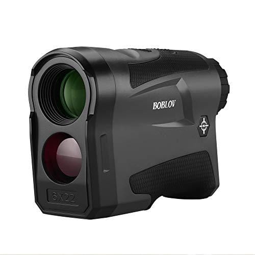 BOBLOV 650Yards Golf Rangefinder with Pinsensor 6X Magnification Support Vibration and USB Charging Flag Lock Distance Speed Measurement Range Finder (Black Without Slope)