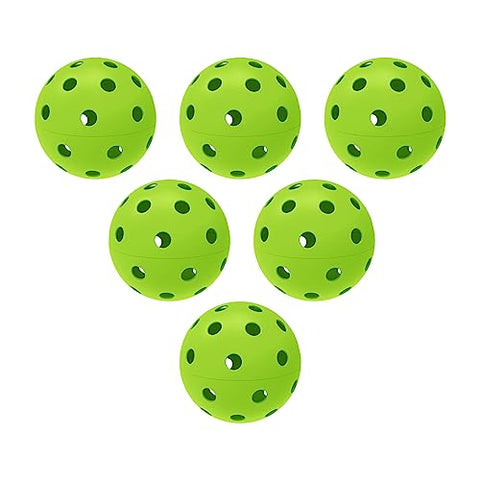 MMRH Outdoor Pickleball Balls- USA Pickleball Approved, 40 Holes Pickleballs Set. 6Pack (Green)