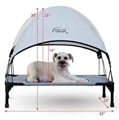 K&H Pet Products Pet Cot Canopy Medium Gray 25" x 32"