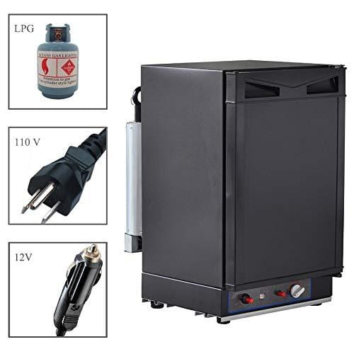 SMAD AC/DC/LPG Compact Refrigerator Propane Gas RV Fridge,1.4 cu. ft, Black
