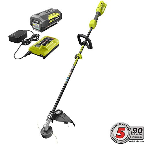 RYOBI 40-Volt Lithium-Ion Cordless Attachment Capable String Trimmer, 4.0 Ah Battery and Charger Inc