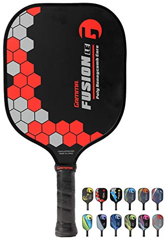 Gamma Sports Pickleball Paddles: Fusion LE Pickleball Rackets - Textured Fiberglass Face - Mens and Womens Pickle Ball Racquet - Indoor and Outdoor Racket: ~8 oz