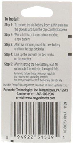 Perimeter Technologies Four Pack Dog Fence Batteries for Invisible Fence R21 or R51 Receiver Collars (4-Pack)