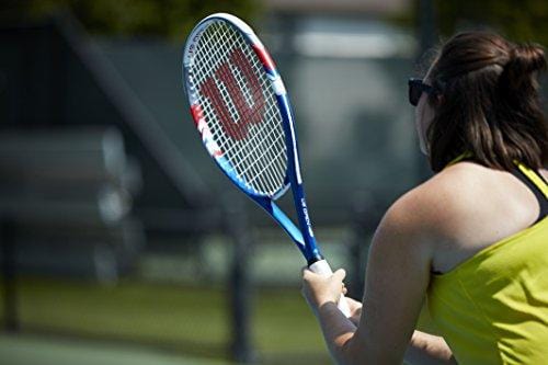 Wilson US Open Strung Tennis Racquet, 4 1/4-Inch, Blue/Gray