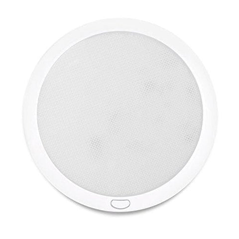 Dream Lighting 12volt LED Panel Ceiling Dome Light Fixture with Switch for RV Motorhome & Marine-8.5 Inches, with Memory Function, Cool White & Blue