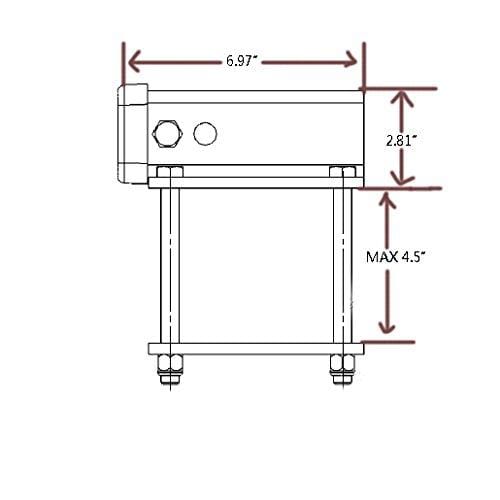 Towever 83801 RV Bumper Hitch Receiver 2" Adapter for 4" - 4.5" Travel Trailer Rear Bumper