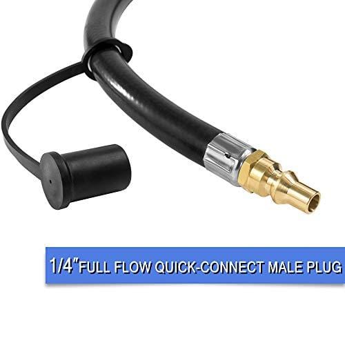 GASPRO 18 FT Quick Connect Propane Hose for RV to Grill, RV Stove Hose Connection, BBQ Quick Release LP Gas Line for Camp Chef - 3/8 Female Flare Fitting x 1/4 Full Flow Quick-Connect Male Plug
