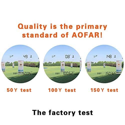 AOFAR G2 Golf Rangefinder with Slope 600 Yards Laser Range Finder 6X 25mm Waterproof, Pulse Vibration, Carrying Case, Free Battery, Gift Packaging