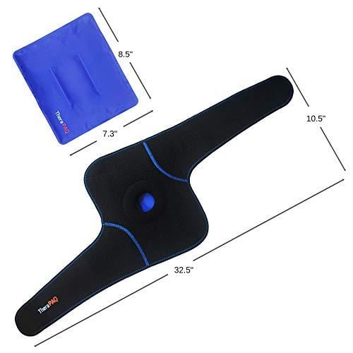 Knee Ice Pack Wrap by TheraPAQ: Hot & Cold Therapy Knee Support Brace - Reusable Compression Sleeve for Bursitis Pain Relief, Meniscus Tear, Rheumatoid Arthritis, Injury Recovery, Sprains & Swelling