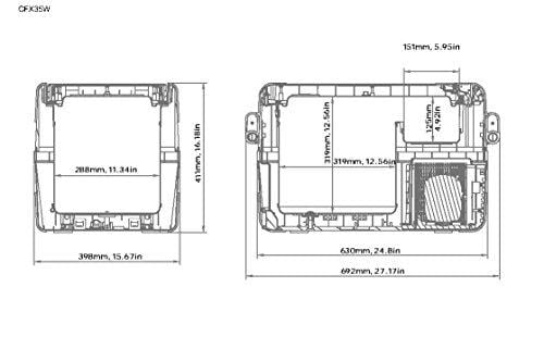 Dometic CFX35W 12v Electric Powered Cooler, Fridge Freezer