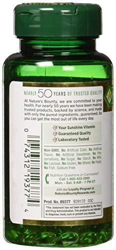 Nature's Bounty Vitamin D3 Pills and Supplement, Supports Bone Health and Immune System, 5000iu, 150 Softgels