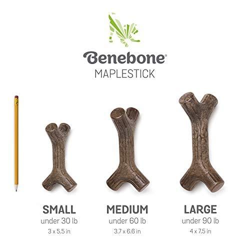 Benebone Maplestick Durable Dog Stick Chew Toy, Made in USA, REAL Maple Wood Flavor, Medium