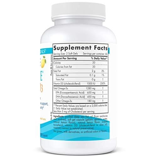 Nordic Naturals - Ultimate Omega-D3, Supports Healthy Bones and Immunity, 120 Soft Gels