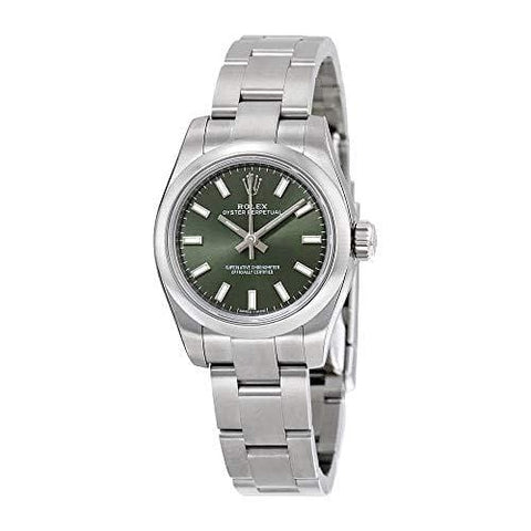 Rolex Lady Oyster Perpetual 26 Olive Green Dial Stainless Steel Rolex Oyster Automatic Watch 176200OVSO