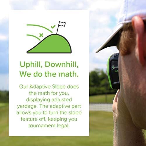 Precision Pro Golf, NX7 Pro Slope Golf Rangefinder, Laser Golf Rangefinder with Pulse Vibration, 400 Yard Range, 6X Magnification, Lifetime Battery Replacement