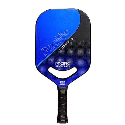PACIFIC PADDLE LABS Cutback 1.0 | Lightweight Edgless Pickleball Paddle | USAPA Approved Pickleball Paddles | Aerodynamic Open Throat 20MM Pickle Ball Paddle | Carbon Fiber Wide Face Paddle