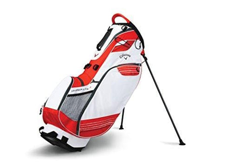 Callaway Golf Stand Bag Hyper Lite 3 Stand Bag Double Strap, White/Orange/Titanium