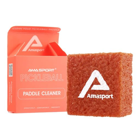 PICKLETECH Pickleball Paddle Eraser - Carbon Fiber Pickle Ball Racket Cleaner - One Piece Construction Paddle Eraser - Superior Residue Removal & Maximum Stain Adhesion-Square Orange