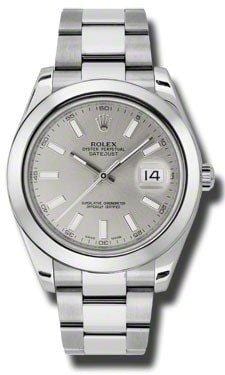 NEW Rolex Datejust II Stainless Steel Silver Dial Mens watch 116300 SIO