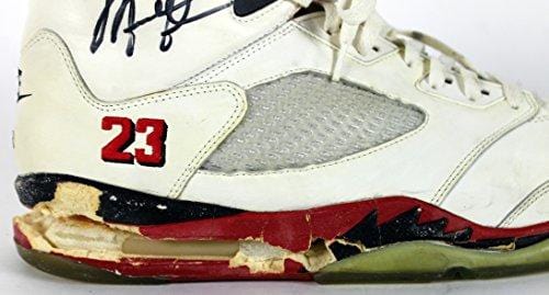 Bulls Michael Jordan Signed 1990 Game Used Nike Air Jordan V Shoes BAS