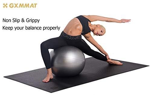 Gxmmat Large Yoga Mat 72"x 48"(6'x4') x 7mm for Pilates Stretching Home Gym Workout, Extra Thick Non Slip Anti-Tear Exercise Mat