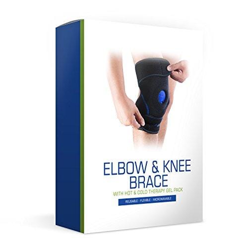 Knee Support Brace Wrap with Ice Gel Pack for Hot and Cold Therapy: for ACL, Meniscus Tear, Golf/Tennis Elbow, Sports, Knee Pain, Tendonitis, Pain Relief, etc. (Flexible, Reusable and Multi-Purpose)