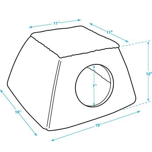 Best Pet Supplies 2-in-1 Cat Bed & Cave - with Plush Lining by Best Pet Supplies, Large (19" x 19"), Dark Brown