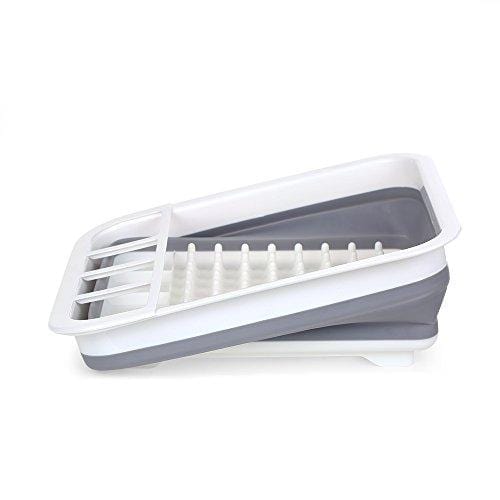 Collapsible Dish Drainer Portable Drying Rack Dinnerware Organizer Kitchen RV Campers Storage