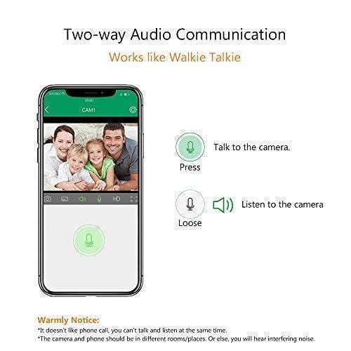 Home Security Camera, 1024P WiFi Dog Security Camera with Two-Way Audio, Motion Detection, Pan/Tilt, 2.4Ghz IP Surveillance Camera for Baby/Elder/Nanny/Pet Cat Monitoring
