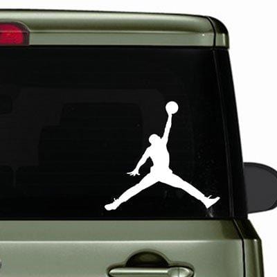 greatman Air Jordan Nike Jumpman Logo Vinyl Sticker Decal-Black-6 Inch