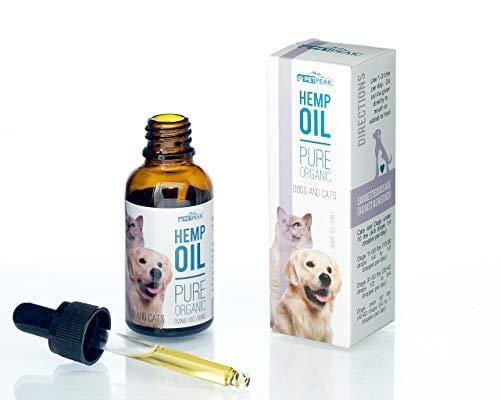 PetPeak Premium Hemp Oil for Pets Hip & Joint Supplement for Dogs & Cats | Antioxidant & Anti-Inflammatory Action for Arthritis, Better Mood & Sleep, Reduced Pain & Enhanced Immune System