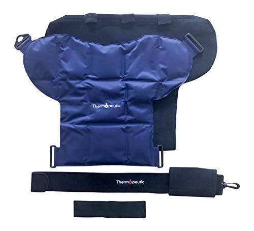 Thermopeutic Shoulder Compression Ice Cold Gel Wrap for Shoulder Injuries (Medium to Large Frame Fit) - Rotator Cuff, Rheumatoid Arthritis, Bursitis, Osteoarthritis,Tendinitis, AC Joint Pain Relief