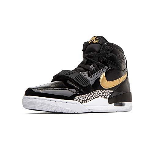 Nike AIR Jordan Legacy 312 Mens Fashion-Sneakers AV3922 (10.5, Black/Metallic Gold/White)