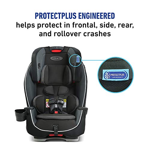 Graco Milestone 3 in 1 Convertible Car Seat | Infant to Toddler Car Seat, Gotham