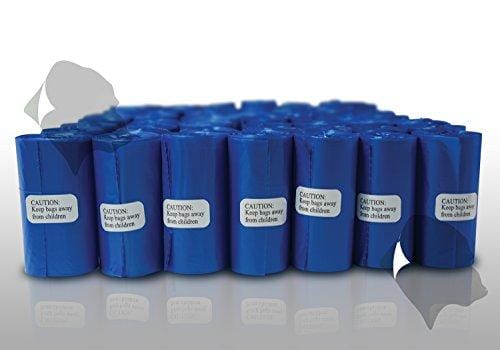 Gorilla Supply 1000 Blue Dog Pet Poop Bags, EPI Technology, 50 Refill Rolls (with Patented Dispenser)